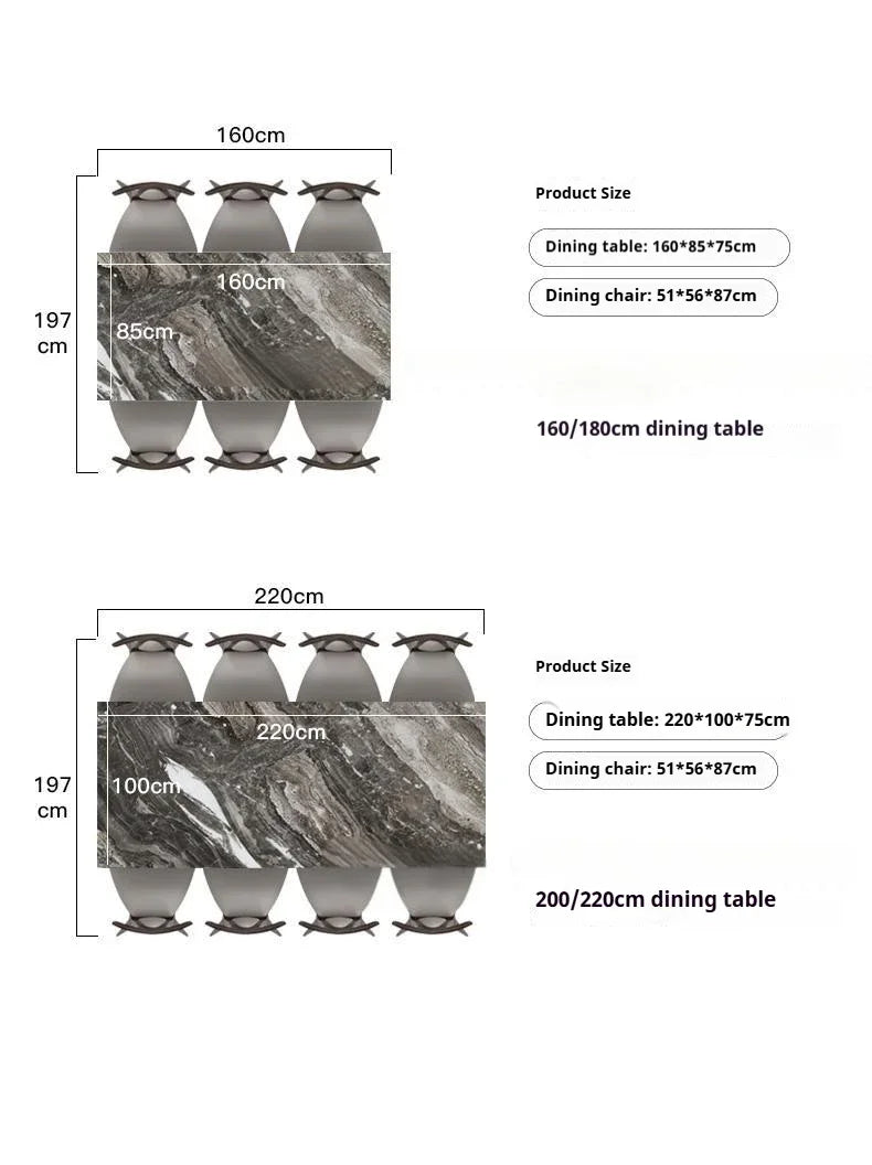 BRAVON™ Venetian Brown Wabi-Stone Dining Set by PurelyhomeDeco