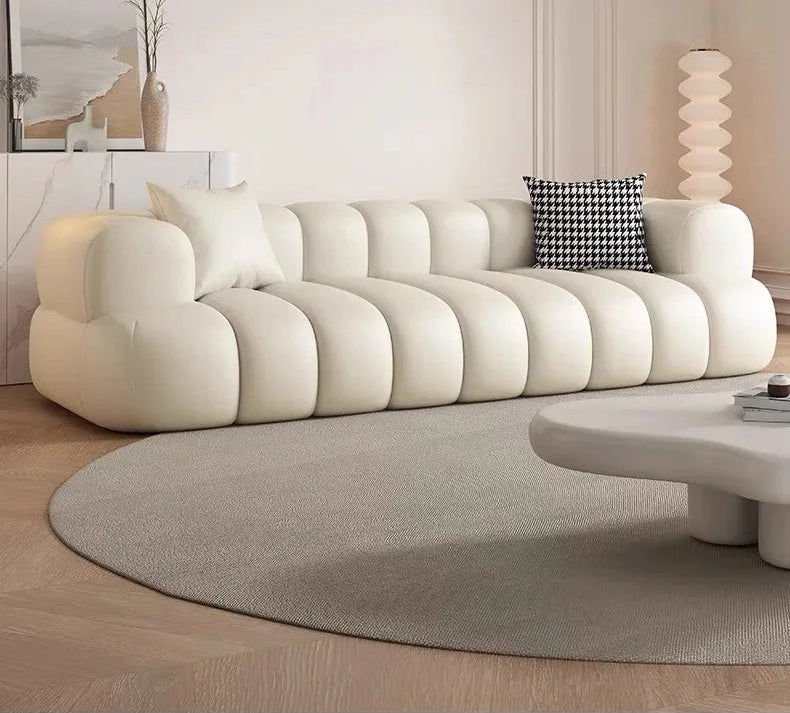 ARCELIA BLANC™ Velvet Cloud Couch | Deep Seat Designer Sofa