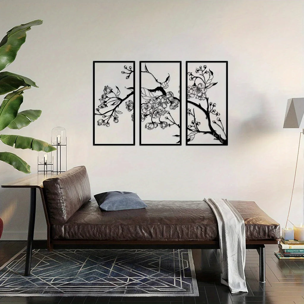 Black Petal Square by PurelyhomeDeco