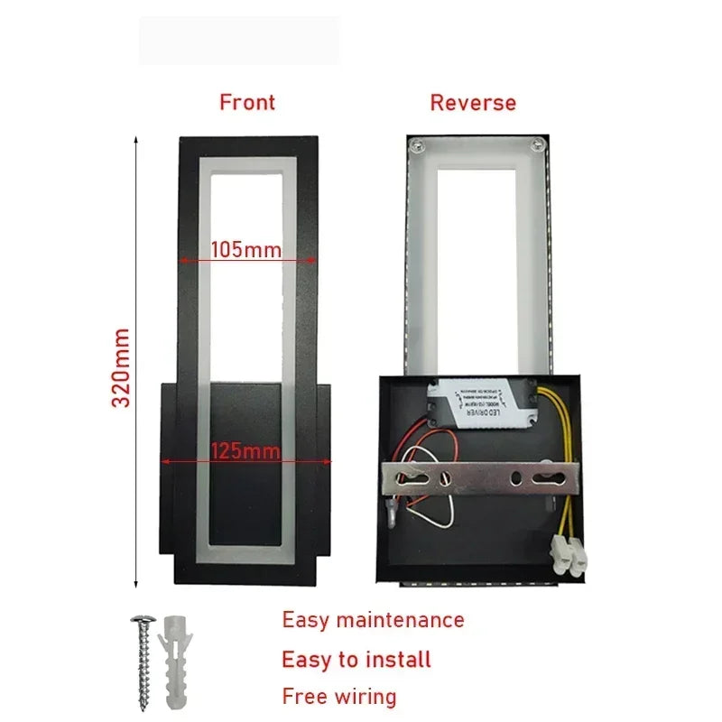 Linéa Duo – Modern Minimalist LED Wall Sconce | Black & White Bedside Light