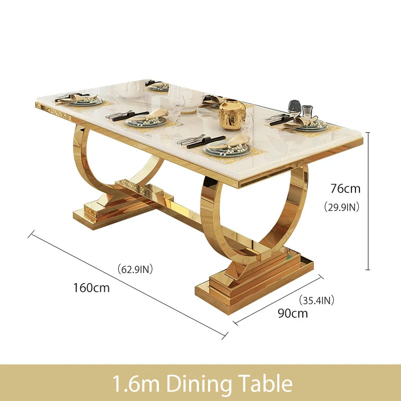 ZANORIA™ Elite Gold Structure Dining Set