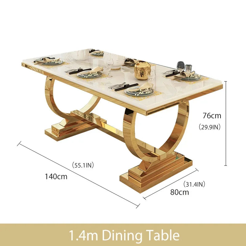 ZANORIA™ Elite Gold Structure Dining Set