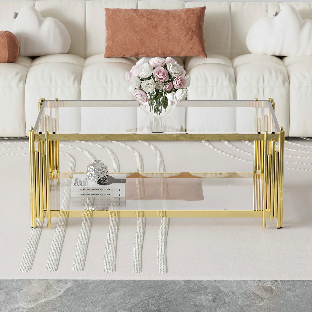 REGENT LUCENT™Modern Luxury Gold Coffee Table by PurelyhomeDeco