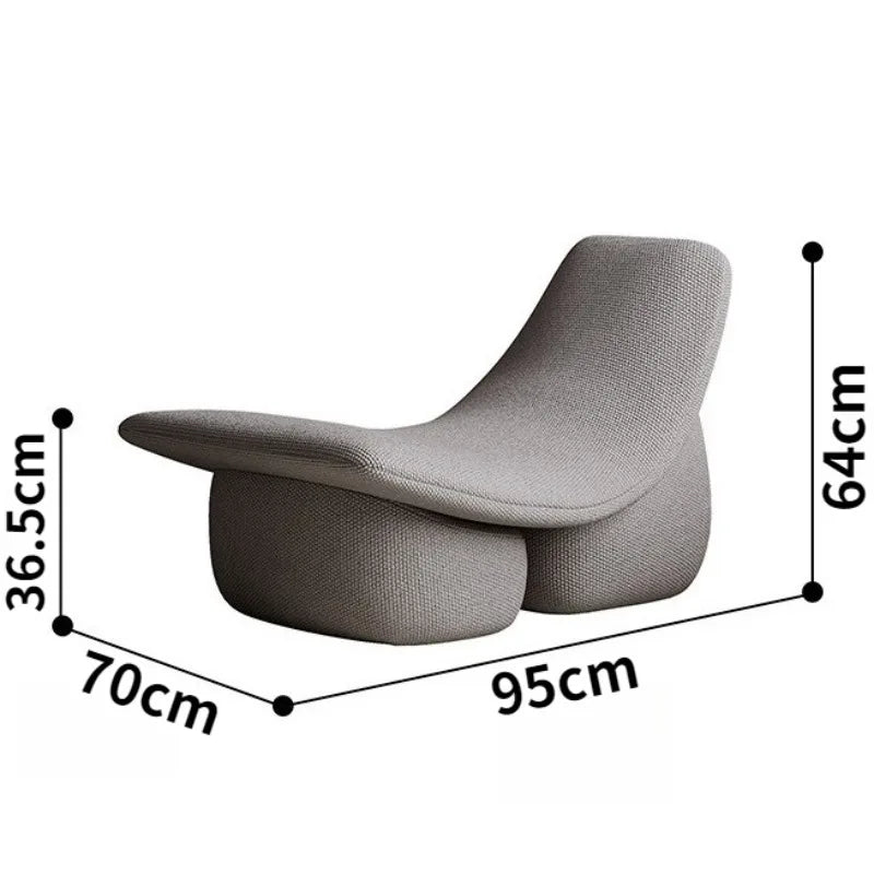 ARCYN™ Modern Arc Sofa | Sculptural Single Fabric Lounge Chair by PurelyhomeDeco