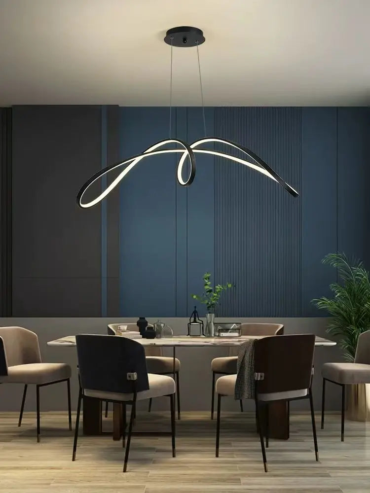 Élan Linea – Modern Minimalist LED Luxury Chandelier | Restaurant · Bedroom · Bar Lighting