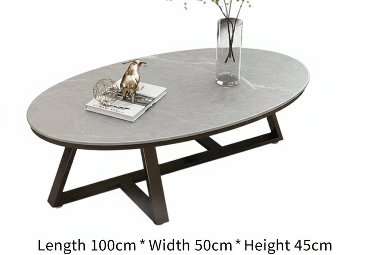 Verona™ Oval Marble Coffee Table – Modern Luxury Living Room Table by PurelyhomeDeco