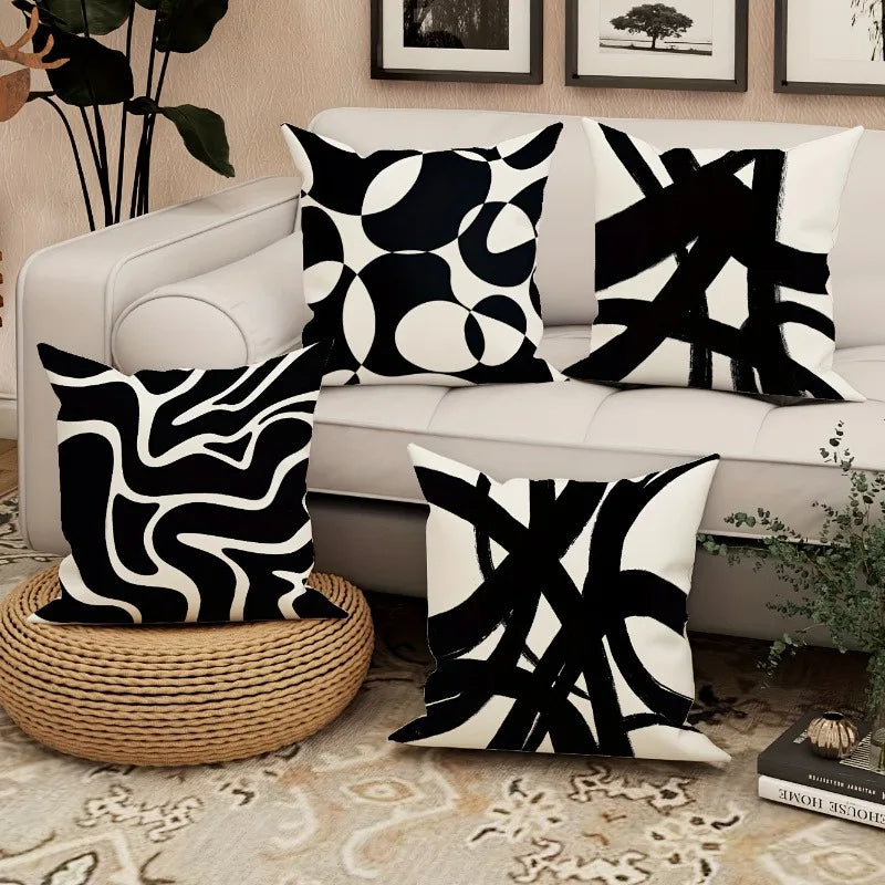 Noir Line Pillow Set