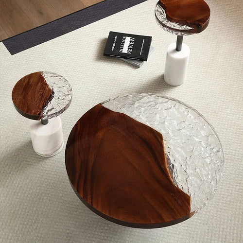 Aqua Lumina™ – Epoxy Resin Round Coffee Table by PurelyhomeDeco