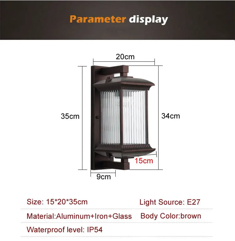 Aegis Outdoor Wall Lamp by PurelyhomeDeco