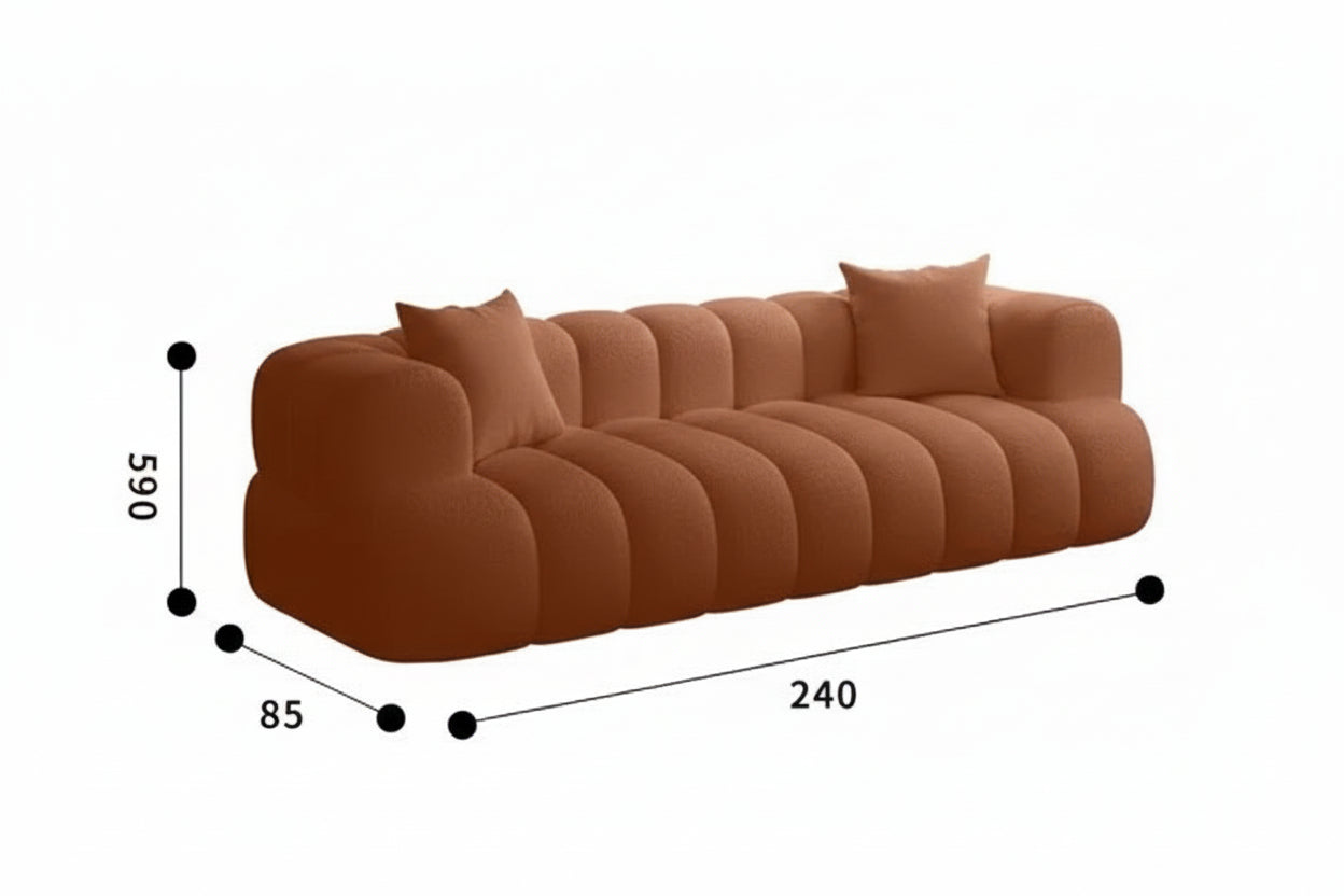 ARCELIA BLANC™ Velvet Cloud Couch | Deep Seat Designer Sofa