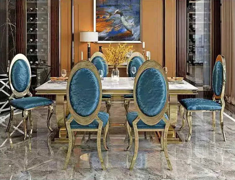 ZANORIA™ Elite Gold Structure Dining Set