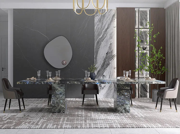 AZURÉA™ Blue Jadeite Marble Dining Set (10-Seater)