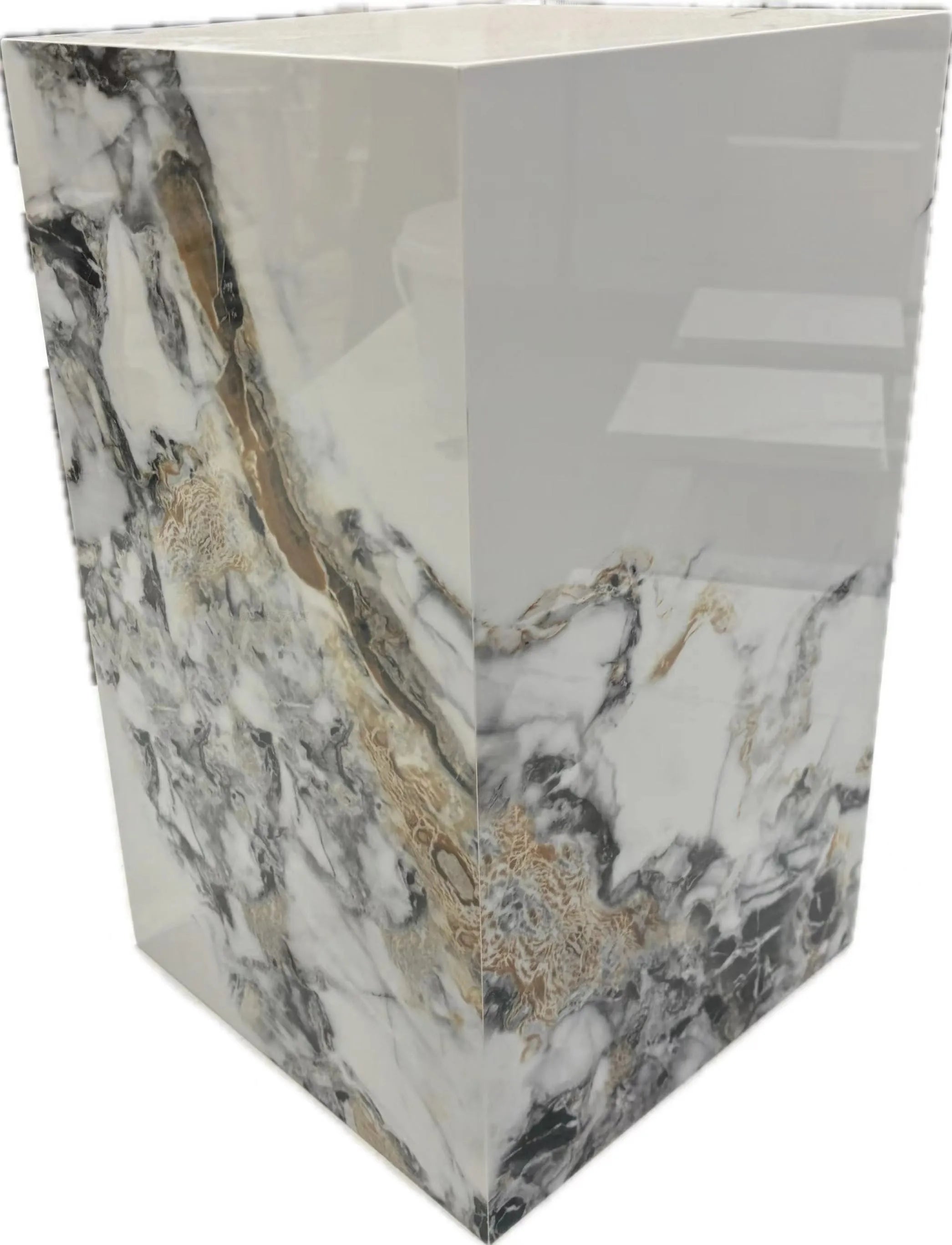 Linea Bulgari Edge Rock Slab Corner Table by PurelyhomeDeco