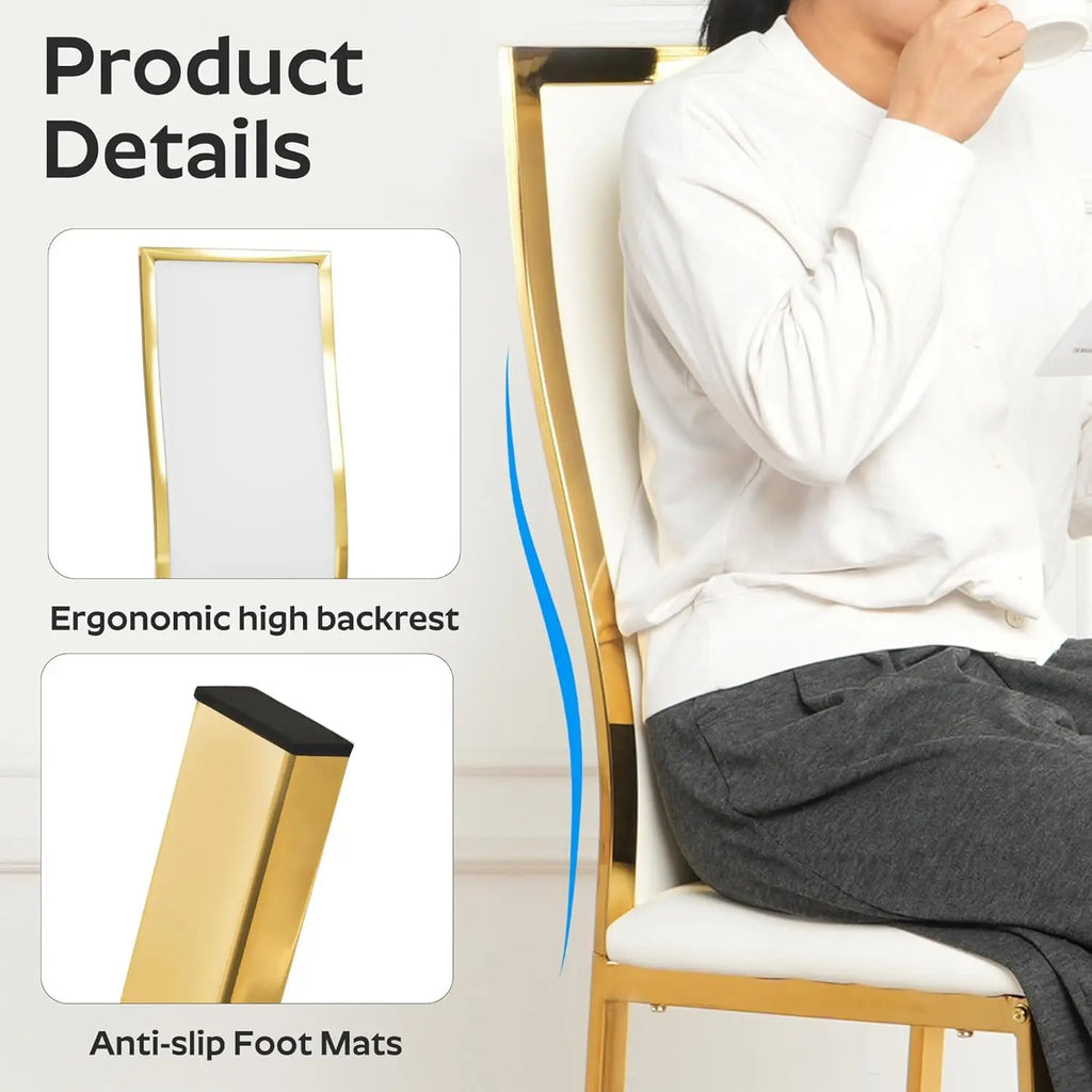 Seraphina Oro Classique™ – Contemporary Tulip Marble Dining Set by PurelyhomeDeco