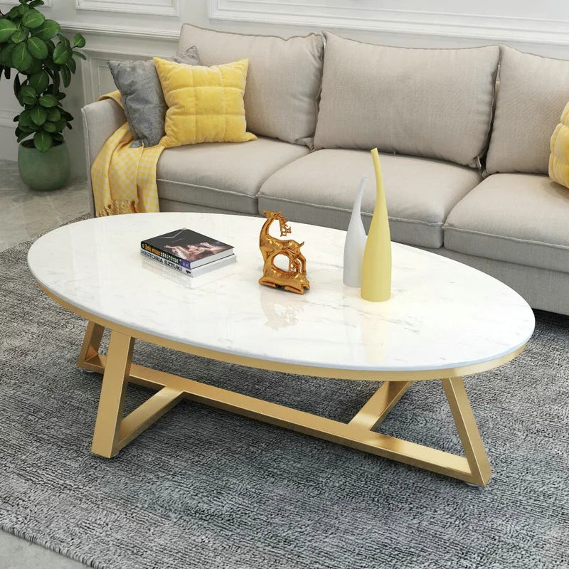 Verona™ Oval Marble Coffee Table – Modern Luxury Living Room Table by PurelyhomeDeco