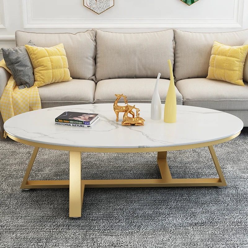 Verona™ Oval Marble Coffee Table – Modern Luxury Living Room Table by PurelyhomeDeco
