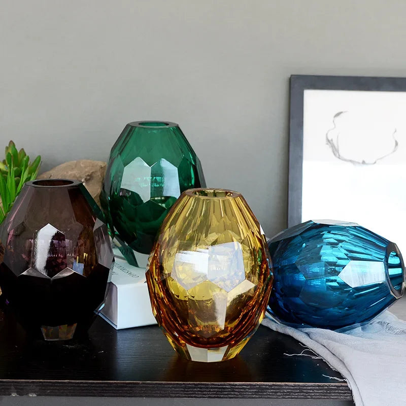 Luxe Angular Glass Vase