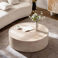 Luna 100™ Round Drum Coffee Table – Modern Minimalist Living Room Center Table by PurelyhomeDeco