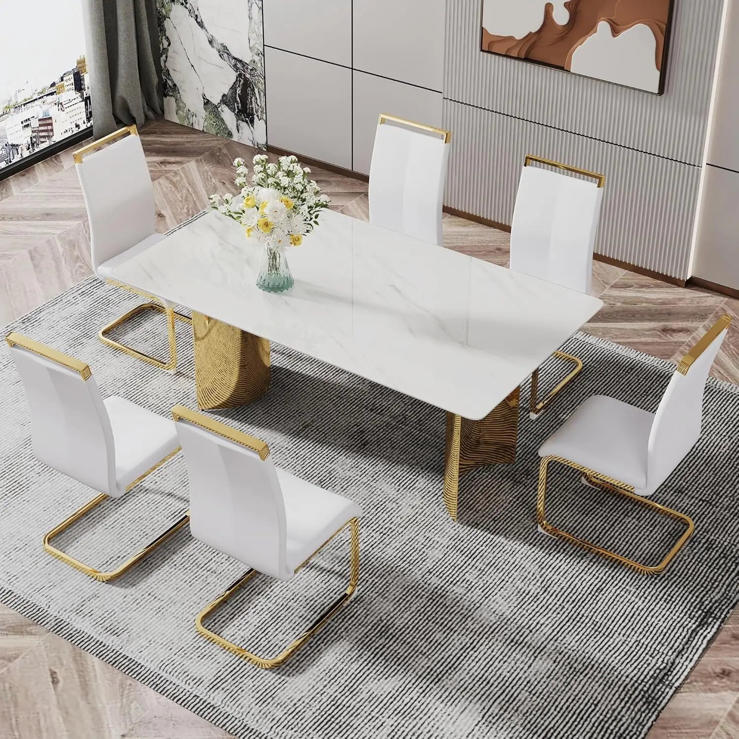 NEXRA™ Modern Marble Multi-Space Table