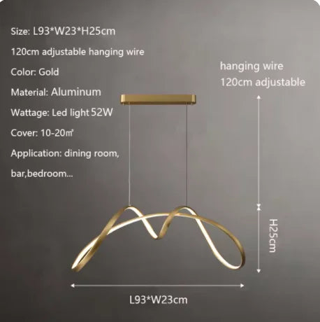 Élan Linea – Modern Minimalist LED Luxury Chandelier | Restaurant · Bedroom · Bar Lighting