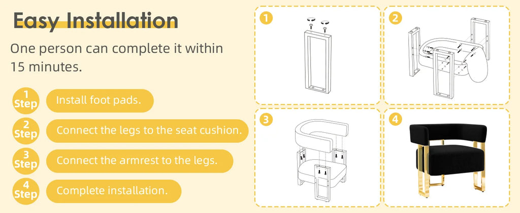 NOIR REGALIA™ Black & Gold Bouclé Accent Chair Set | Luxury Modern Duo by PurelyhomeDeco