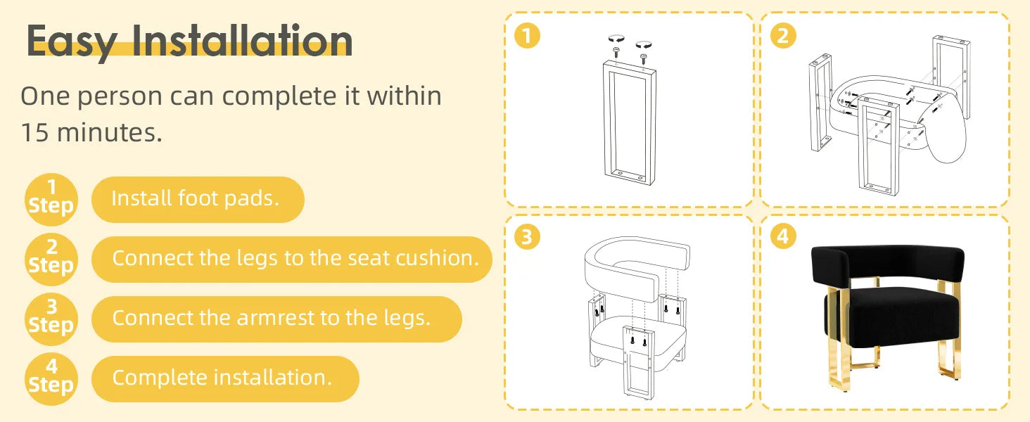 NOIR REGALIA™ Black & Gold Bouclé Accent Chair Set | Luxury Modern Duo by PurelyhomeDeco