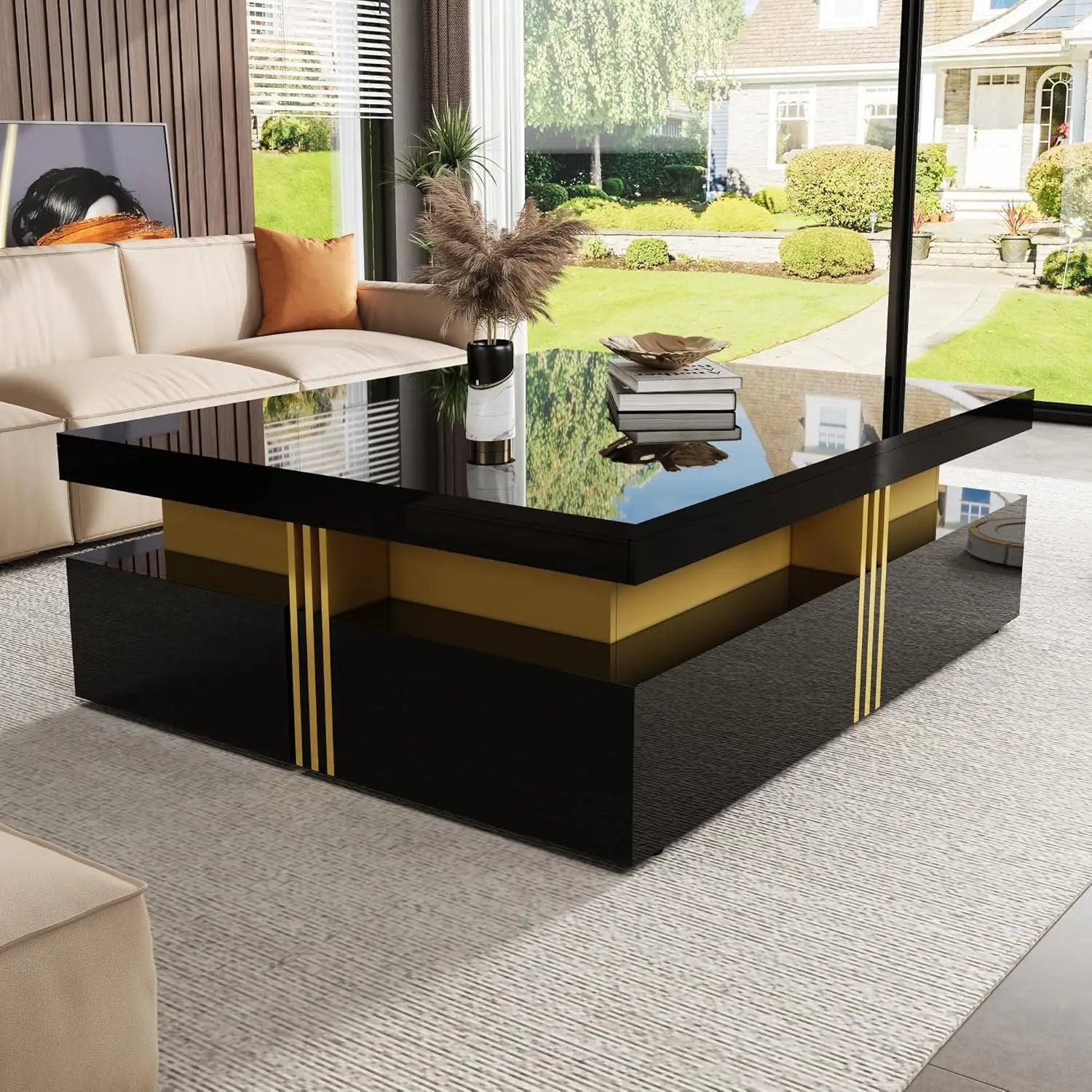 AURUM VAULT™ Modern Square Coffee Table by PurelyhomeDeco