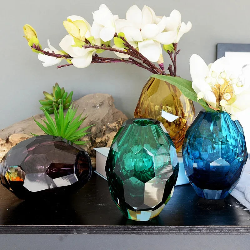 Luxe Angular Glass Vase