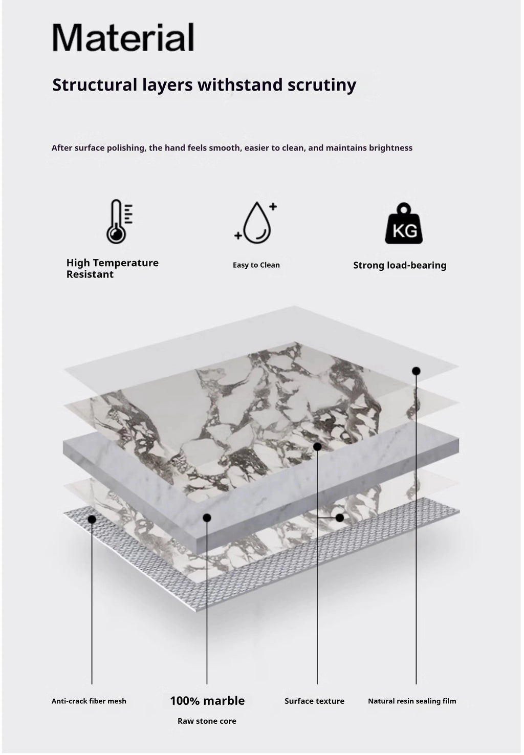 MAISONÉA™ French Cream Marble Dining Table