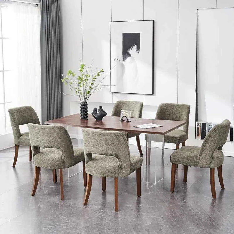 Bravena™ Wooden Dining Chairs – Set of 6