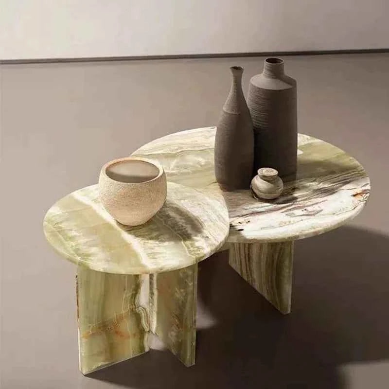 Rosé Imperiale™ – Italian Pink Marble Coffee Table Set by PurelyhomeDeco