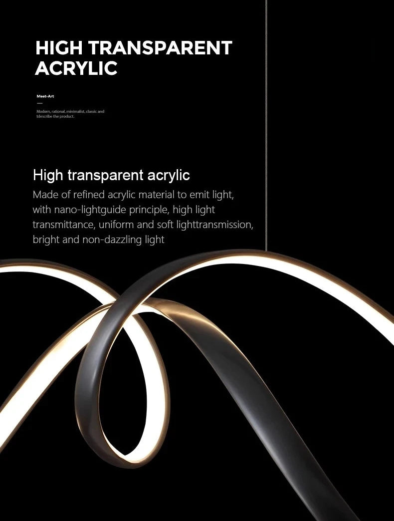 Élan Linea – Modern Minimalist LED Luxury Chandelier | Restaurant · Bedroom · Bar Lighting