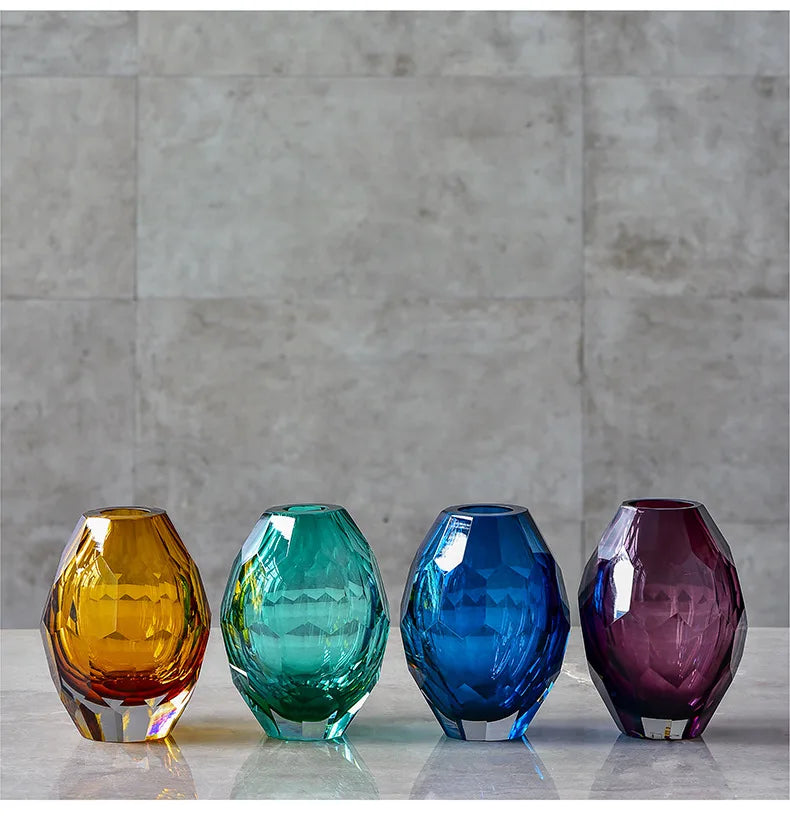 Luxe Angular Glass Vase
