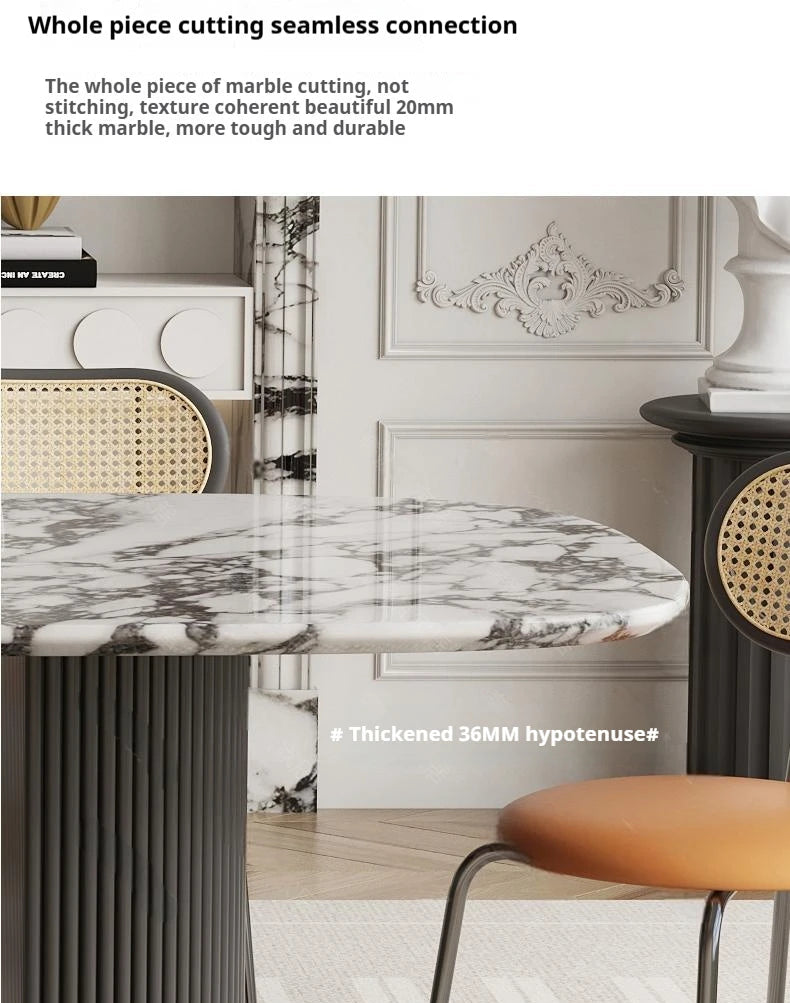 MAISONÉA™ French Cream Marble Dining Table