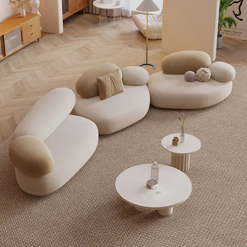 SERÉA™ Cobblestone Curve Sofa | Modern Light Luxury Living Seat