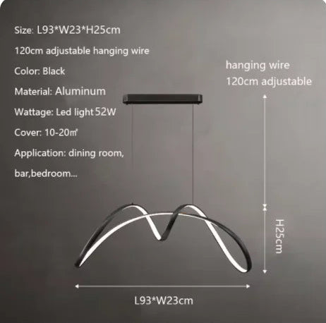 Élan Linea – Modern Minimalist LED Luxury Chandelier | Restaurant · Bedroom · Bar Lighting
