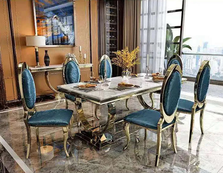 ZANORIA™ Elite Gold Structure Dining Set