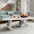 Argento Eclipse™ – 51.2" Oval Faux Marble Coffee Table by PurelyhomeDeco
