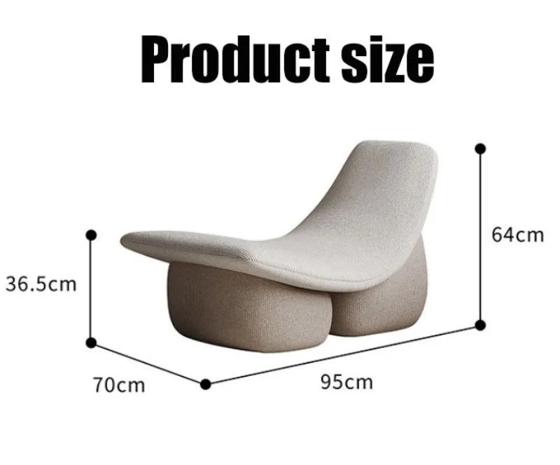 ARCYN™ Modern Arc Sofa | Sculptural Single Fabric Lounge Chair by PurelyhomeDeco