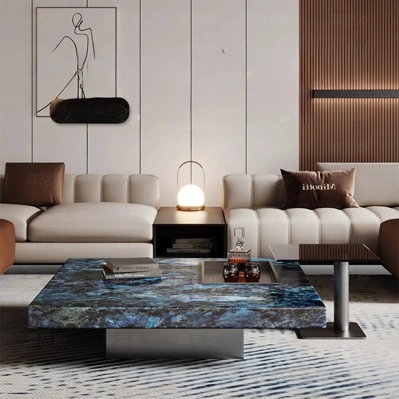 Luce di Mare™ – Nordic Modern Marble Center Table by PurelyhomeDeco