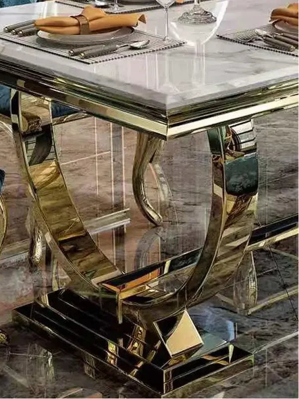 ZANORIA™ Elite Gold Structure Dining Set