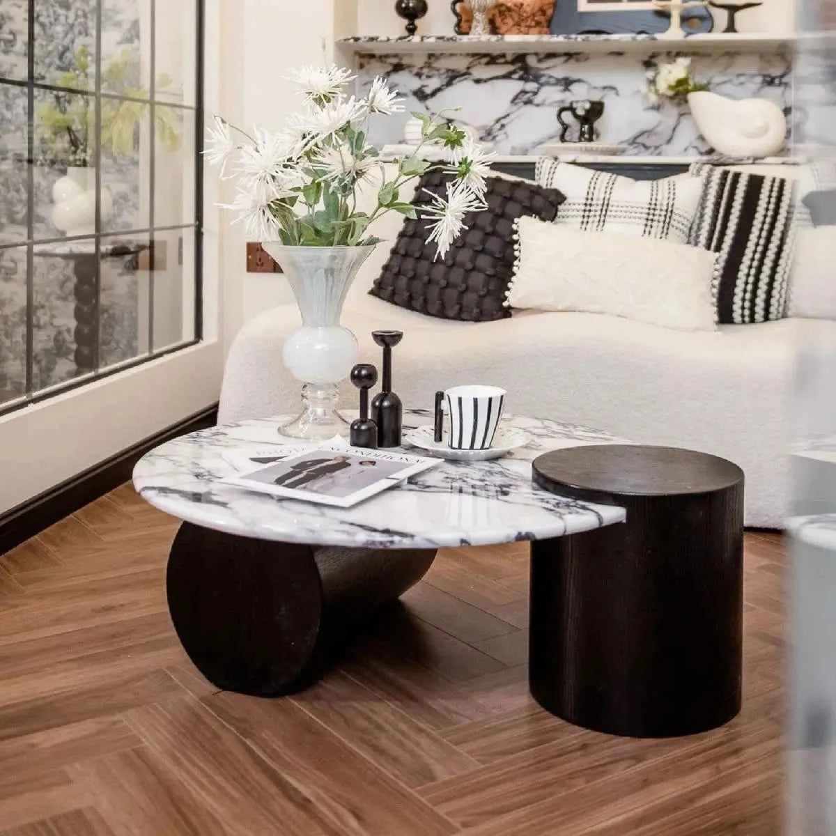 Calidora™ Round Coffee Table – Modern Living Room Accent Table by PurelyhomeDeco