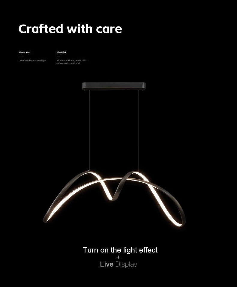 Élan Linea – Modern Minimalist LED Luxury Chandelier | Restaurant · Bedroom · Bar Lighting