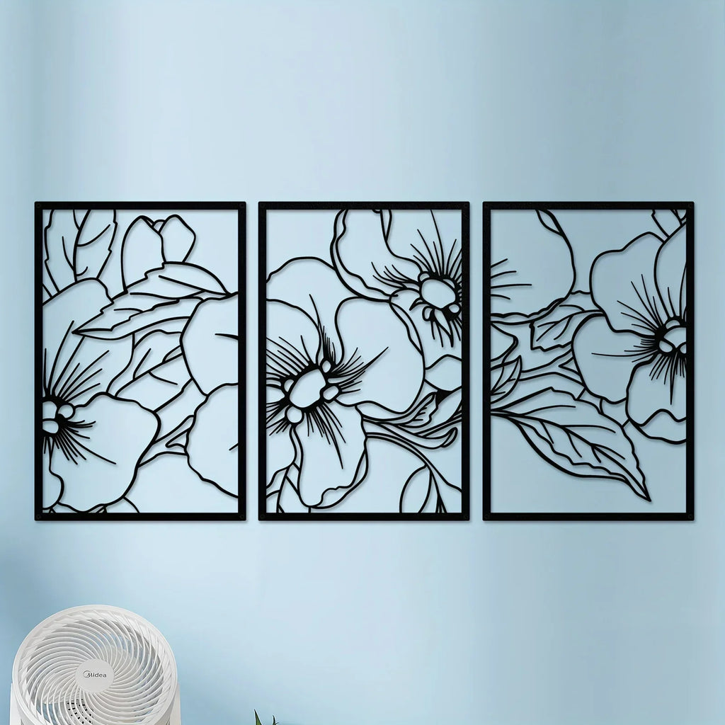 Black Petal Square by PurelyhomeDeco