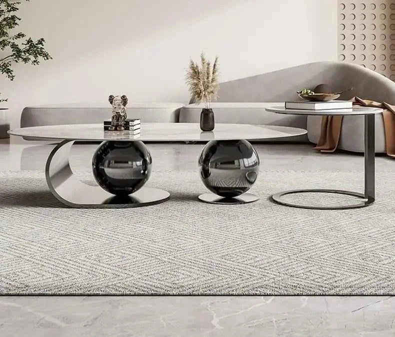 Alba Scultura™ – Designer Irregular White Marble Coffee Table by PurelyhomeDeco