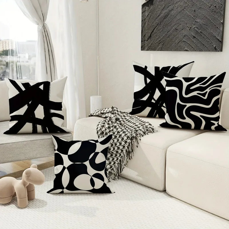 Noir Line Pillow Set