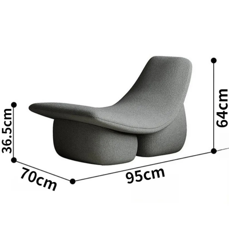 ARCYN™ Modern Arc Sofa | Sculptural Single Fabric Lounge Chair by PurelyhomeDeco