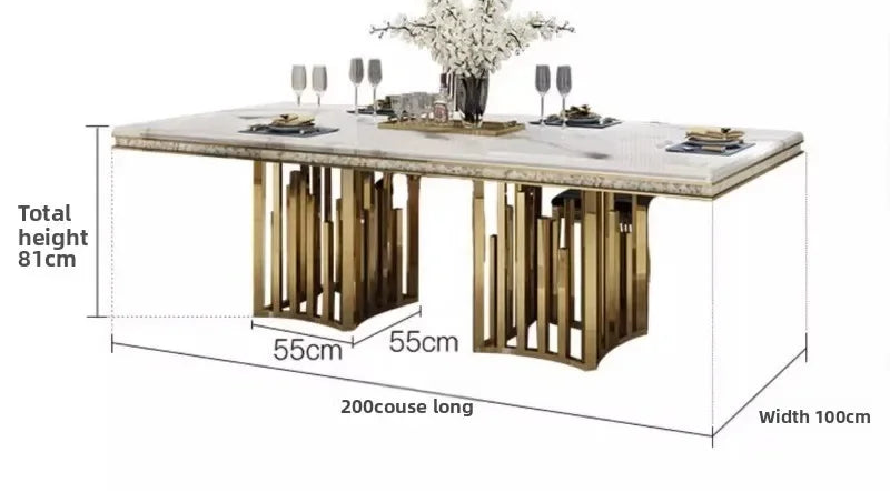VELORIA™Italian White Marble Dining Set