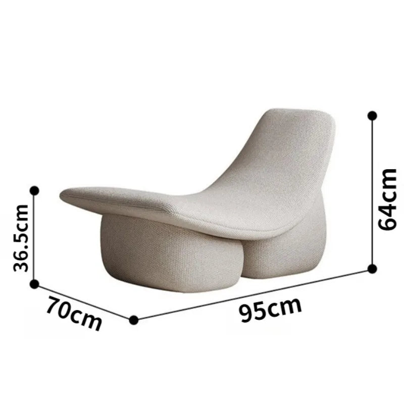 ARCYN™ Modern Arc Sofa | Sculptural Single Fabric Lounge Chair by PurelyhomeDeco