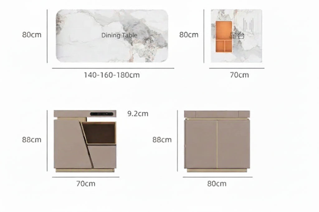 DESORA™ Designer Marble Dining Set